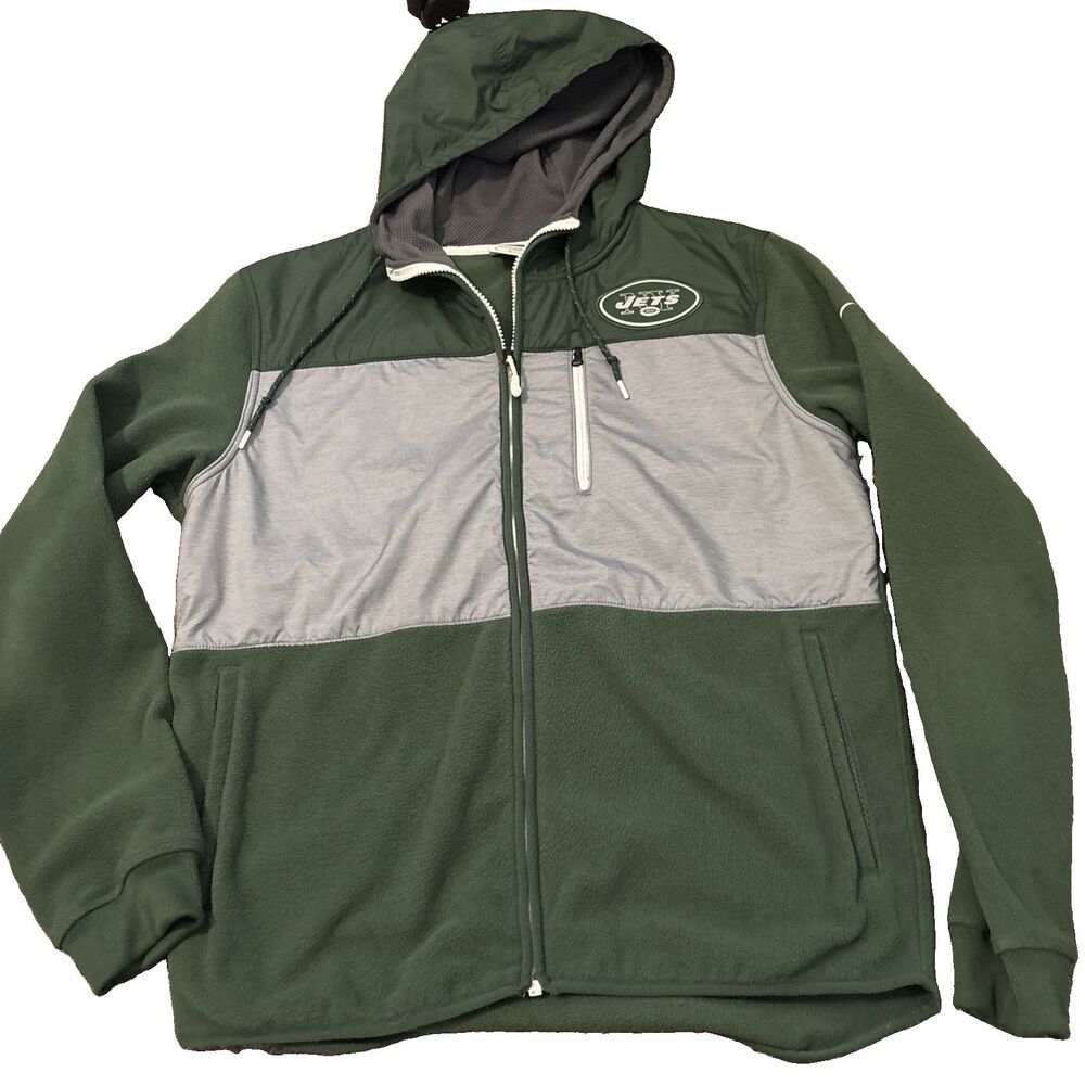 New York jets Nike Dri-FIT Men's Hooded Full-Zip Track Jacket Green M 803255